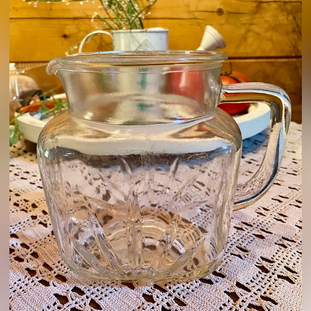 🔥Federal Clear Glass Pitcher - Vintage🔥